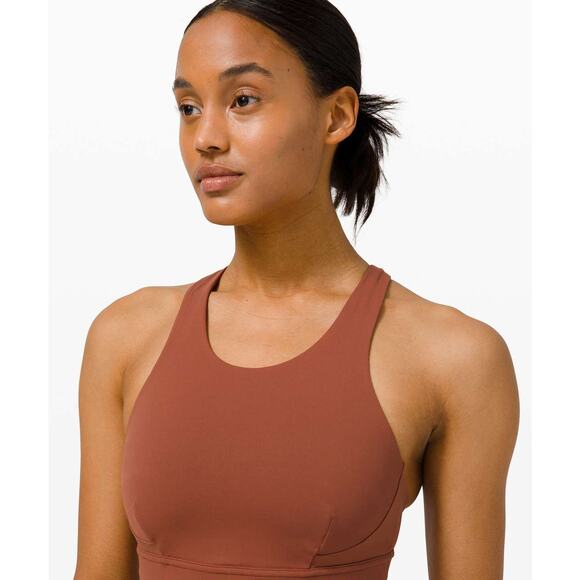 Lululemon Wunder Train Long-Line Bra C/D Cups Dark Terracotta Size 6 NWT $68 - Picture 4 of 14
